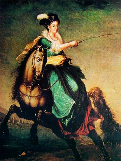 Equestrian portrait of Carlota Joaquina of Spain, Domingos Sequeira